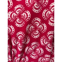Lands End Red White Shell Print Sleeveless V-Neck Fit & Flare Dress Womens XL 18