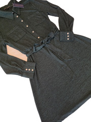 Adrienne Vittadini Long Sleeve Collared Belted Shirt Dress NWT XL Dark Green