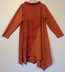 MOYURU Dress Top M Japan Orange Rust Asymmetric High Low Lagenlook Avant Garde
