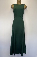 Shein Bottle Green Cut Out Maxi Dress Size XS UK 6