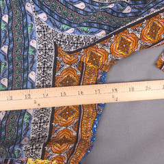 Luxxel Dress Womens S Boho Patchwork Maxi Flowy Free Spirit with Slit Sleeves