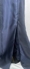 Alfred Sung Maxi Dress Gown Trumpet 14 Mermaid Sleeveless Slit Navy $261