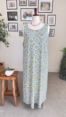 Naturals d&co. Blue and Yellow Sleeveless dress Size 2X