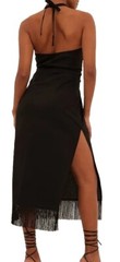 Na-Kd Women’s Twist Front Midi Dress Halterneck Black Sz. 8 (38EU) NEW