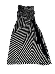 Maggy Boutique Size0 Striped Dress Length 40” Rayon Poly Spandex Slip On M2