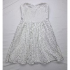Lilly Pulitzer White Lace Strapless Mini Dress Sweetheart Pockets Small