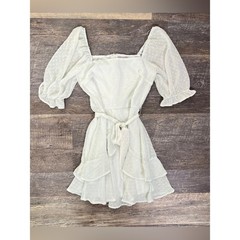 Miami light blue square neck off shoulder dress size XS B143