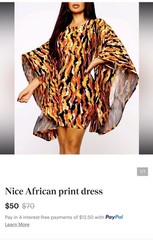 Multicolor Abstract Print A-Line Dress, Kimono Short Sleeves, Women&rsquo;s