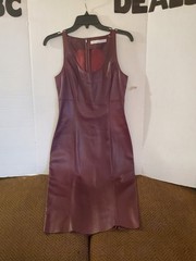 SUSANA MONACO Adele 100% Lamb Leather Sleeveless Hidden Back Zipper Dress,Size 6