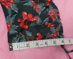 Collectif London Holly Berry Green Red Swing Dress V-Neck XXL / US 20 EXCELLENT