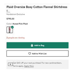R13 Plaid Oversize Boxy Cotton Flannel Shirtdress One Size