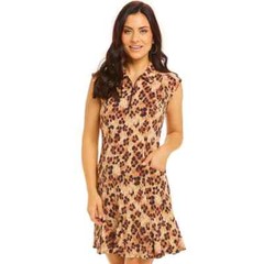 IBKUL Polo Dress Size S M L Sleeveless Leopard Golf Tennis Womens NEW
