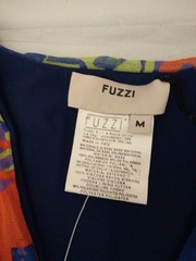 Fuzzi Tulle Mesh Multi Print Drape Sleeveless Dress Size Medium Pre-owned