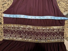 JS BOUTIQUE Sleeveless PLUM Sequin Embellish Ruched Fit & Flare Formal Dress 12P