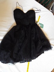 B. Smart Juniors Spaghetti Strap Tulle Fit & Flare Dress J83AY215 back sz 7 NWT