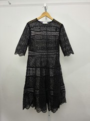 ZIMMERMANN Adorn Embroidered Mini Bell Dress In Black