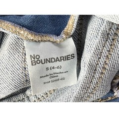 No Boundaries Womens Medium Wash Denim Mini Dress Stretch Side Zip Blue S 4-6