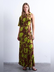NWT Topshop Bias Cut One Shoulder Maxi Dress