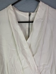 Alice + Olivia Dress Womens 6 White Wrap V Neck Long Sleeve Midi Rayon Blend