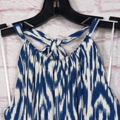 Elan Blue and White Ikat Maxi Dress OS NWT