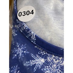 Lands&rsquo; End Royal Blue Snowflake Print Short Sleeve Mini Dress