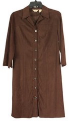 J. Jill Dress Women’s Small Brown A Line Button Up Half Sleeve Shirt Dress