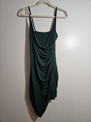 SHEIN Dark Green Spaghetti Strapped Wrap Dress Size 0XL curve