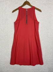 Maurice&rsquo;s Dress Womens Meduim Shift Coral Sleeveless Pockets Career Office Work