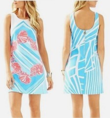 Lilly Pulitzer Sleeveless Shell Print Shift Dress
