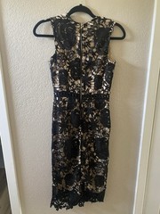 Love By Design Black Lace Midi Cocktail Dress Size XXS
