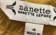 Nanette Lepore Womens Yellow Mango Mojito Smocked Ruffle Midi Dress Size 4