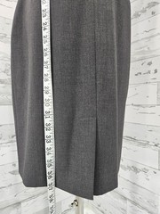 Calvin Klein Womens 4 Sleeveless Charcoal Gray Wrap Style Dress Buckle Detail