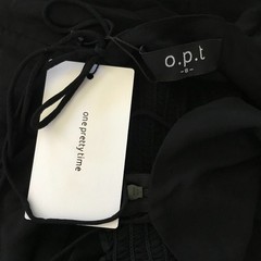 OPT One Pretty Time size 8 LittleBlack Spaghetti Strap Shirred Bustier Dress NWT