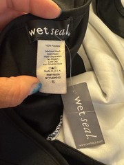 Wet Seal Vintage Y2K Silver Black Bodycon Sequin Mini Dress Women’s Sz Small NWT
