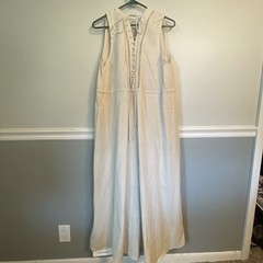 Chicwish linen Cotton blend button front dress Size Large