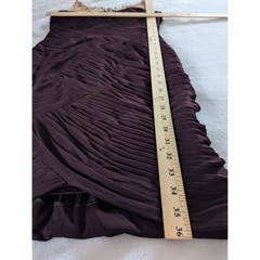 Adrianna Papell Collection Beaded Ruched Cocktail Dress Dark Plum Womens Size 8