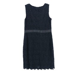 NWT TALBOTS Black Crochet Overlay Sheath Dress Bow Classic Size 14