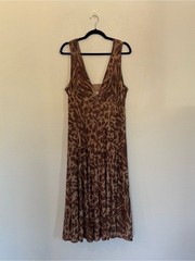 Pilcro Anthropologie Womens Petite Size Large Seamed V Neck Mesh Dress