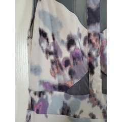 Silence + Noise Urban Outfitters Mesh Inset Purple Gray Cutout Dress Size Small