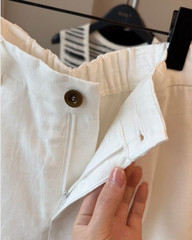 QUIET LUXURY Linen Shorts High Waisted Bermuda Pants Casual Sunmer