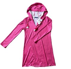 Cabana Life &lsquo;Coral Tide&rsquo; Hooded Coverup UPF 50 + Size S