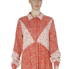 Object Collection Printed Button Midi Dress Long Sleeve NWT Medium M 38