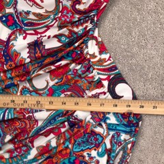 Lauren Ralph Lauren Sheath Dress Womens 10 Multi-Color Paisley Boho Bodycon Bold