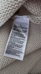 GAP Mini Sweater Dress L NWT Cream Knit Tank Dress Tunic 100% Cotton 787673