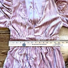 PLEASE READ DESCRIPTION Rachel Parcell Crushed Velvet Dress Pink 27 waist NWOT
