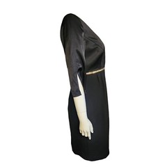 Andrea Polizzi for Rex Lester Dress Womens 6 Black Jeweled Cocktail Event LBD