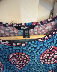 Hatley luna stretch blue patterned Mini dress Size small Great Condition