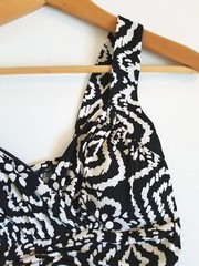 Enfocus Petite Black & White Maxi Stretch Sleeveless Dress Size 6P 49&Prime; Inches
