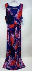 Glamour Multi Color Print Maxi Dress Size 10 Sleeveless