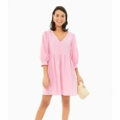 Tuckernuck Pomander Place Pink 100% Cotton Preppy Lizzie Mini Dress Size M